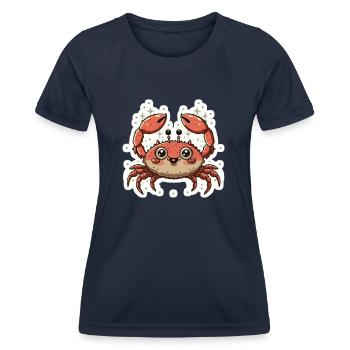 Crab Lover - Women's Functional T-Shirt - navy - Front - AI Model Female 172 light (172cm)