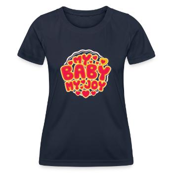 Mein Baby, meine Freude - Frauen Funktions-T-Shirt - Navy - Vorne - AI Model Female 172 light (172cm)