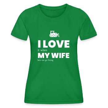 Handwerker Handyman Handwerk Werkzeug Baustelle - Frauen Funktions-T-Shirt - Kelly Green - Vorne - AI Model Female 172 dark (172cm)