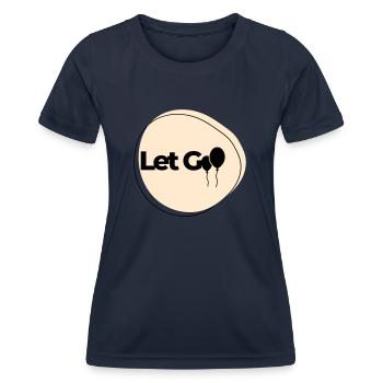Loslassen - Frauen Funktions-T-Shirt - Navy - Vorne - AI Model Female 172 light (172cm)