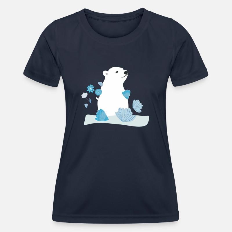 Polar bear - Women's Functional T-Shirt - navy