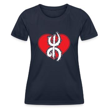 Z Imazighen (im Amulett) - Frauen Funktions-T-Shirt - Navy - Vorne - AI Model Female 172 light (172cm)