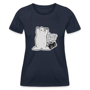 Tazz Talk | bras trapus forts VINTAGE - T-shirt sport Femme - bleu marine - Devant - AI Model Female 172 light (172cm)