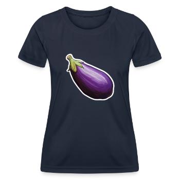 Aubergine violet - Women's Functional T-Shirt - navy - Front - AI Model Female 172 light (172cm)