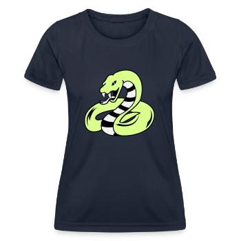 snake 02 - Frauen Funktions-T-Shirt - Navy - Vorne - AI Model Female 172 light (172cm)