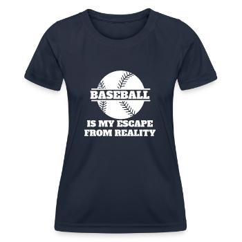 Baseball Joueurs de baseball Équipe de baseball Joueurs de baseball - T-shirt sport Femme - bleu marine - Devant - AI Model Female 172 light (172cm)