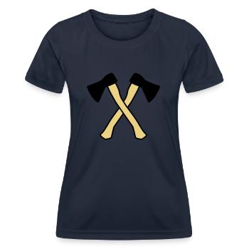 aexte icon - Frauen Funktions-T-Shirt - Navy - Vorne - AI Model Female 172 light (172cm)