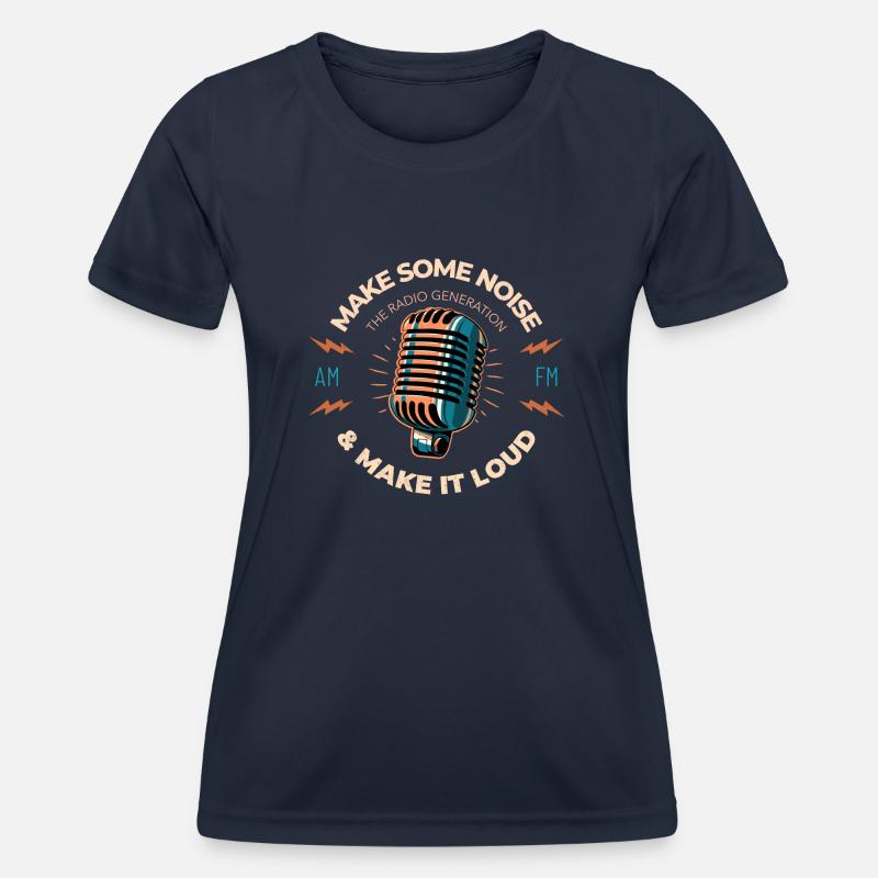 Make some noise - Women's Functional T-Shirt - navy
