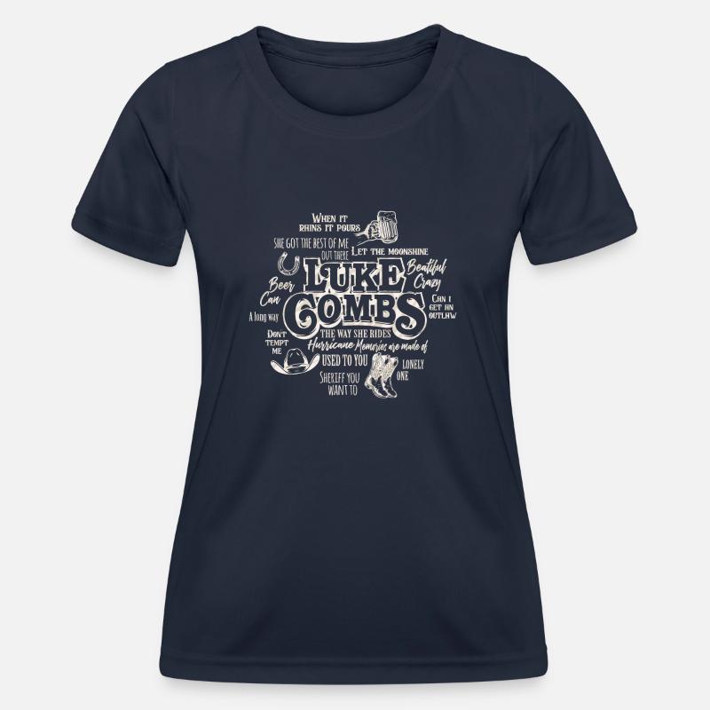 Combs songs - Women's Functional T-Shirt - navy