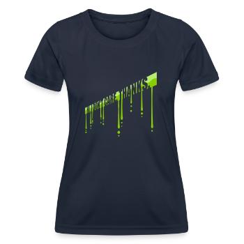 Hi I dont care - Frauen Funktions-T-Shirt - Navy - Vorne - AI Model Female 172 light (172cm)