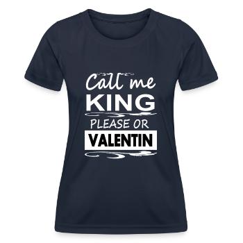 Mon nom est Valentin mon nom est Valentin cadeau - T-shirt sport Femme - bleu marine - Devant - AI Model Female 172 light (172cm)