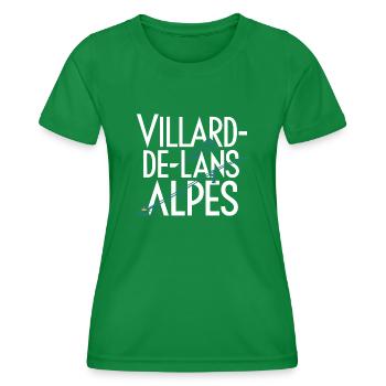Villard-de-Lans - Alpes - T-shirt sport Femme - vert - Devant - AI Model Female 172 dark (172cm)