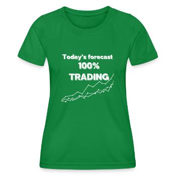 Die heutige Prognose 100% Handel - Frauen Funktions-T-Shirt - Kelly Green - Vorne - AI Model Female 172 dark (172cm)