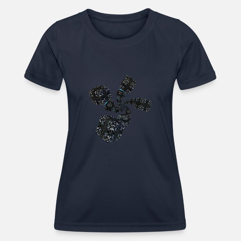 Sci Fi Spiral Cubes - Women's Functional T-Shirt - navy