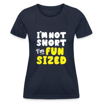I'm not small, I'm funny tall - Women's Functional T-Shirt - navy - Front - AI Model Female 172 light (172cm)