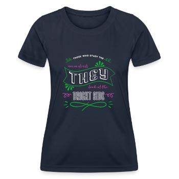 dictons drôles conspiration voyage spatial amusant - T-shirt sport Femme - bleu marine - Devant - AI Model Female 172 light (172cm)