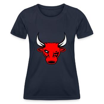 taureau taureau - T-shirt sport Femme - bleu marine - Devant - AI Model Female 172 light (172cm)