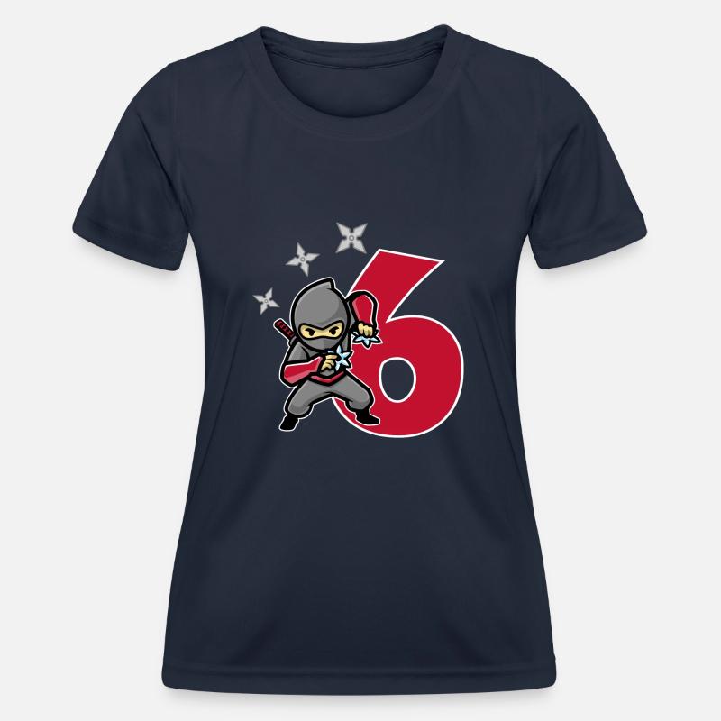 Ninja 6 year gift - Women's Functional T-Shirt - navy