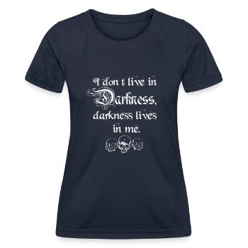 Darkness white - Women's Functional T-Shirt - navy - Front - AI Model Female 172 light (172cm)