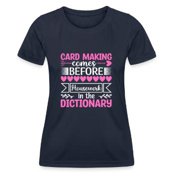 Funny Card Making Greeting Card Making - Frauen Funktions-T-Shirt - Navy - Vorne - AI Model Female 172 light (172cm)
