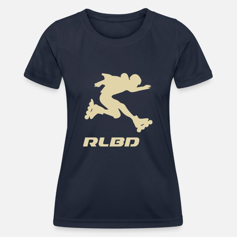 skater jump Rollerblader light - Women's Functional T-Shirt - navy