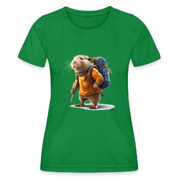 Le rat-taupe est préparé pour cette randonnée - T-shirt sport Femme - vert - Devant - AI Model Female 172 dark (172cm)