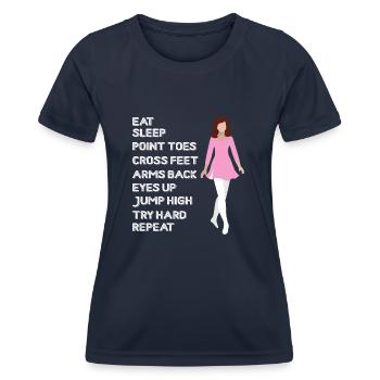 Dancing Dance Music - Frauen Funktions-T-Shirt - Navy - Vorne - AI Model Female 172 light (172cm)