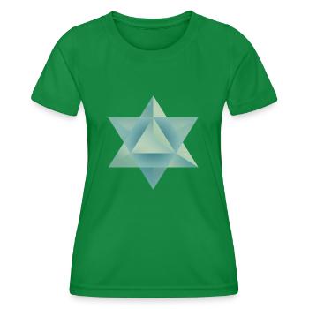 Merkaba - Frauen Funktions-T-Shirt - Kelly Green - Vorne - AI Model Female 172 dark (172cm)