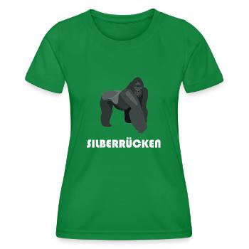 Silberrücken | Gorilla - Frauen Funktions-T-Shirt - Kelly Green - Vorne - AI Model Female 172 dark (172cm)
