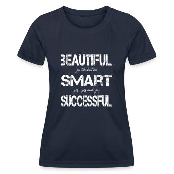 Belle SM réussie - T-shirt sport Femme - bleu marine - Devant - AI Model Female 172 light (172cm)