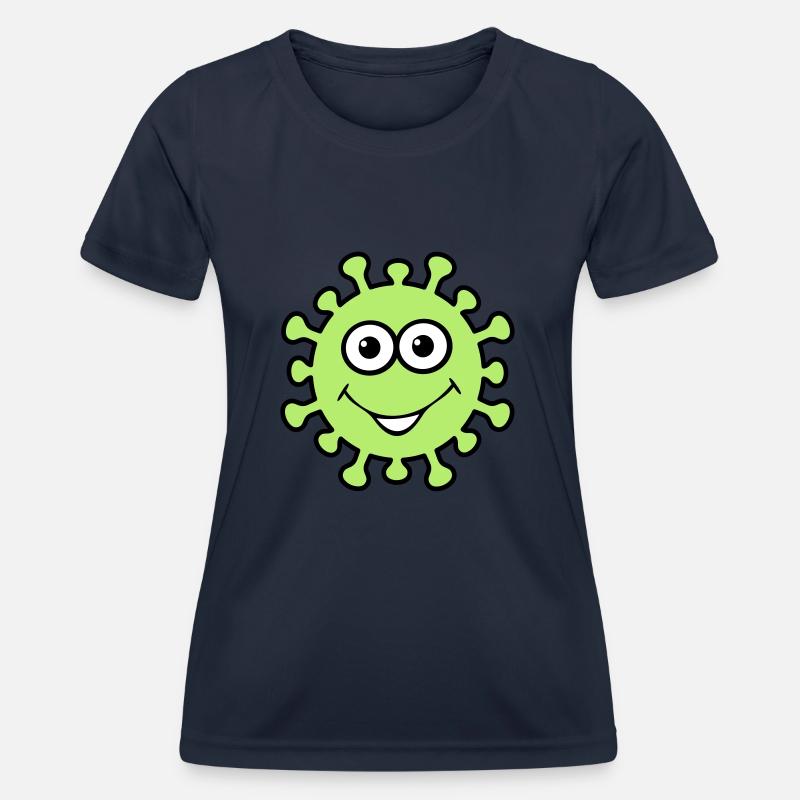 Happy virus - Women's Functional T-Shirt - navy