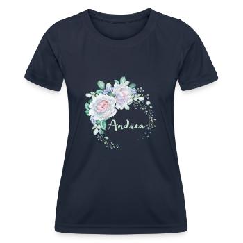 Pour Andrea - T-shirt sport Femme - bleu marine - Devant - AI Model Female 172 light (172cm)