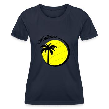 mallorca - Frauen Funktions-T-Shirt - Navy - Vorne - AI Model Female 172 light (172cm)