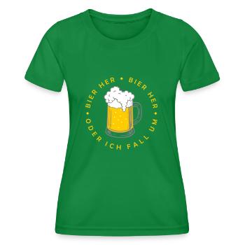 Les abeilles ici - Oder ich fall um ! - T-shirt sport Femme - vert - Devant - AI Model Female 172 dark (172cm)