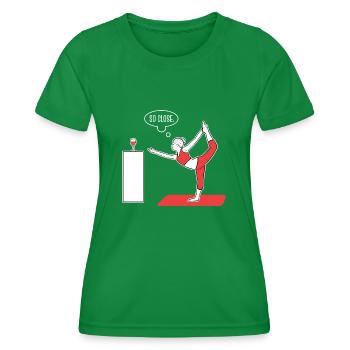 Yoga Vin Yogi Méditer Méditation - T-shirt sport Femme - vert - Devant - AI Model Female 172 dark (172cm)