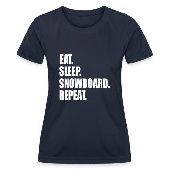 Snowboard Snowboarder - Frauen Funktions-T-Shirt - Navy - Vorne - AI Model Female 172 light (172cm)