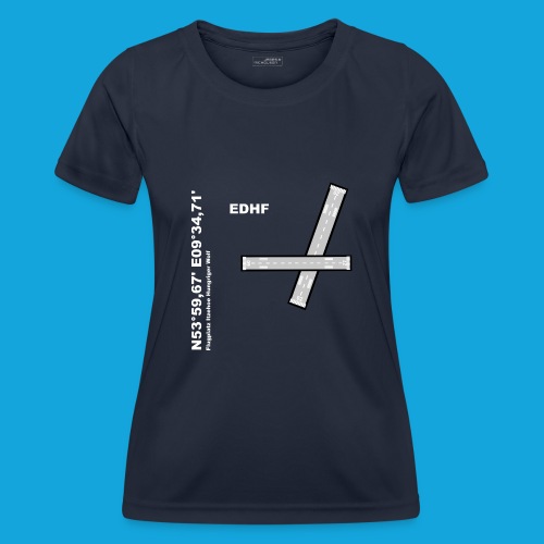 Flugplatz EDHF Design mit Namen und Koordinaten - Frauen Funktions-T-Shirt