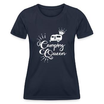 Camping Queen Caravane - T-shirt sport Femme - bleu marine - Devant - AI Model Female 172 light (172cm)
