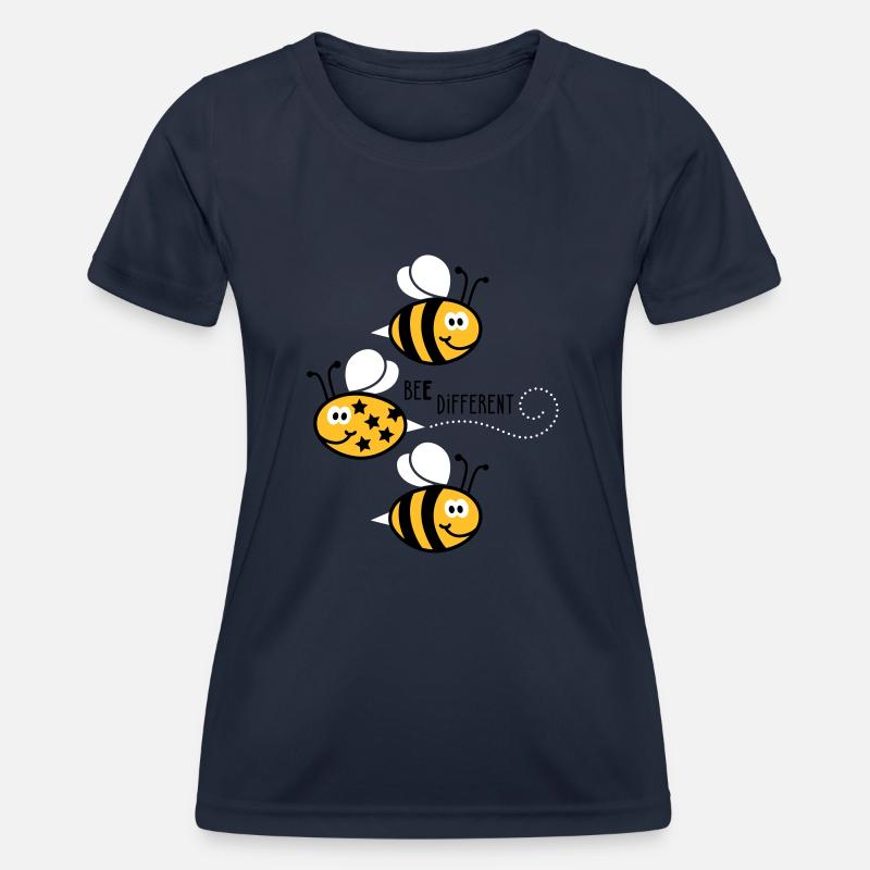 Be different - be yourself - Bee - Bee - 3C - Women's Functional T-Shirt - navy