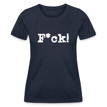 F*ck - Frauen Funktions-T-Shirt - Navy - Vorne - AI Model Female 172 light (172cm)