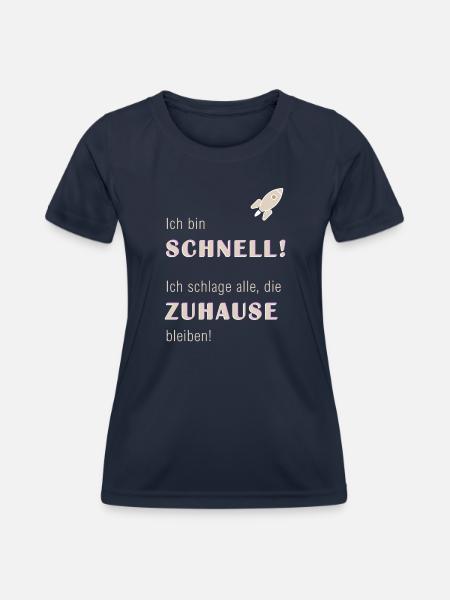 SCHNELL IST ANSICHTSSACHE - Frauen Funktions-T-Shirt - Navy