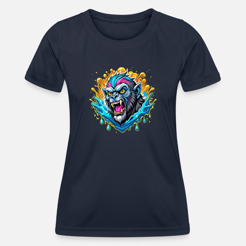 Monkey - Women's Functional T-Shirt - navy