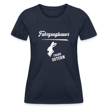 Fahrzeugbauer Frohe Ostern Ostergeschenk Meister - Frauen Funktions-T-Shirt - Navy - Vorne - AI Model Female 172 light (172cm)