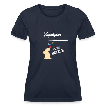 Verputzerin Ostern Geschenk Verputzerei Verputzer - Frauen Funktions-T-Shirt - Navy - Vorne - AI Model Female 172 light (172cm)