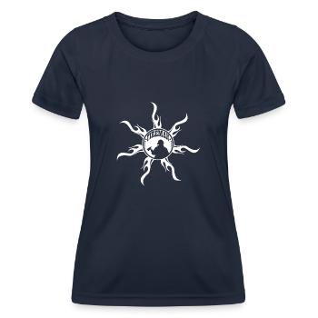 Pompiers - T-shirt sport Femme - bleu marine - Devant - AI Model Female 172 light (172cm)