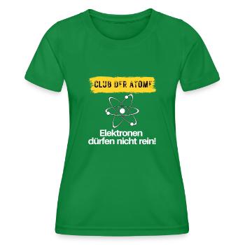Club der Atome - Frauen Funktions-T-Shirt - Kelly Green - Vorne - AI Model Female 172 dark (172cm)