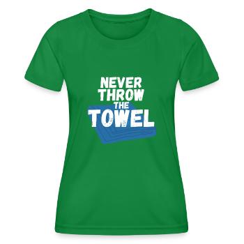 Ne jetez jamais l’éponge - T-shirt sport Femme - vert - Devant - AI Model Female 172 dark (172cm)