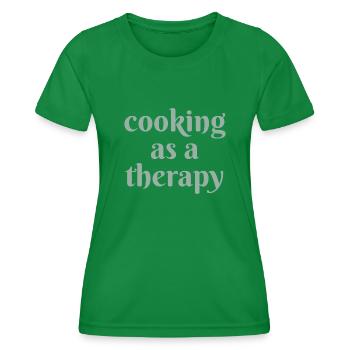 La cuisine comme conception thérapeutique pour les amateurs de cuisine - T-shirt sport Femme - vert - Devant - AI Model Female 172 dark (172cm)
