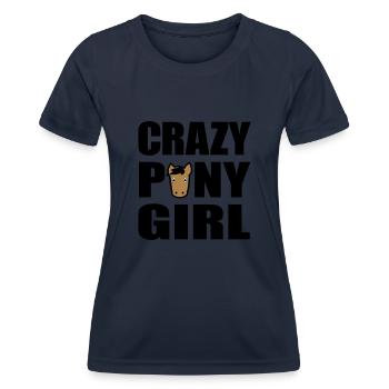pony - Frauen Funktions-T-Shirt - Navy - Vorne - AI Model Female 172 light (172cm)
