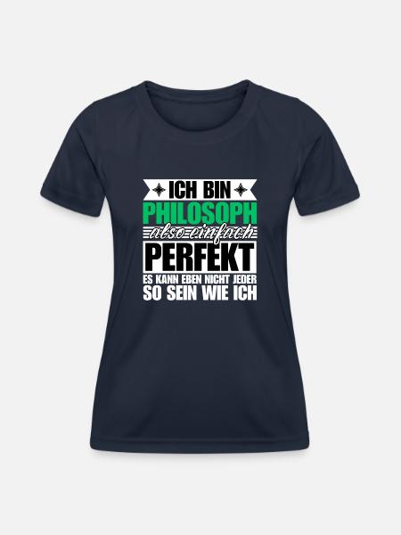 Perfekter Philosoph - Frauen Funktions-T-Shirt - Navy